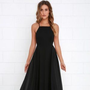 Lulus Mythical Kind of Love Black Maxi Dress